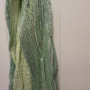 Scarf mint green and rhinestone